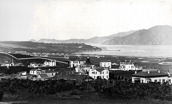 Golden Gate view from Pacific Heights, c. 1875