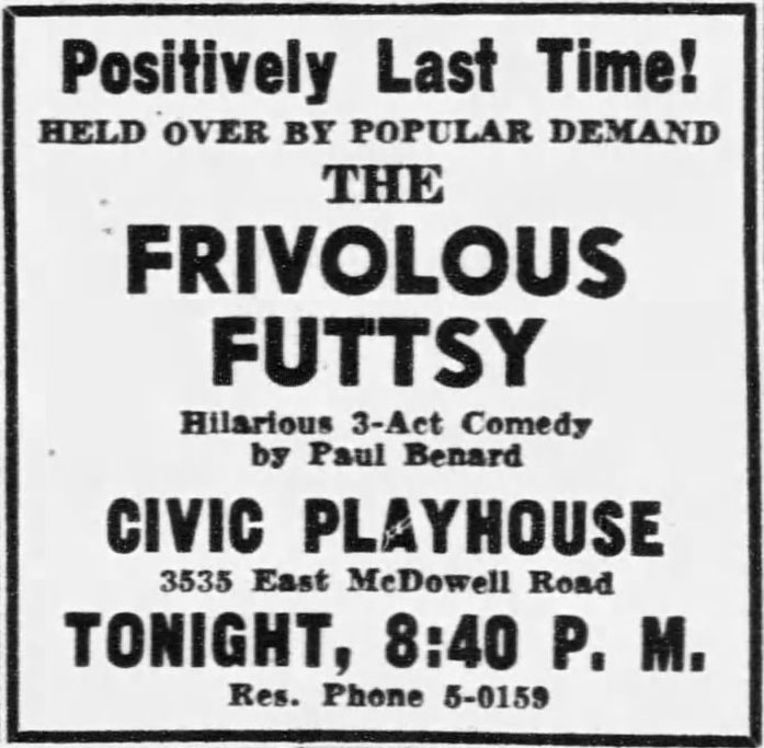 Ad for Frivolous Futtsy