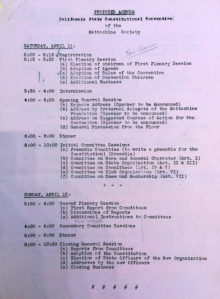 1953 Meeting Agenda