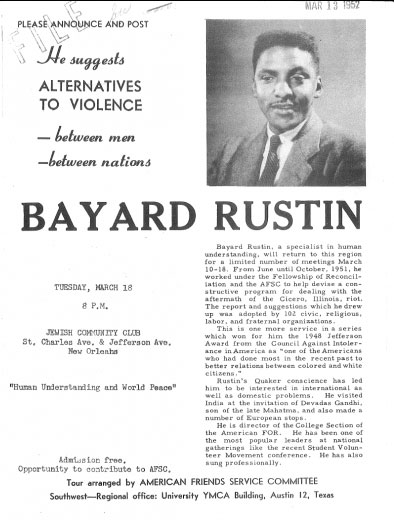 Bayard Rustin Leaflet